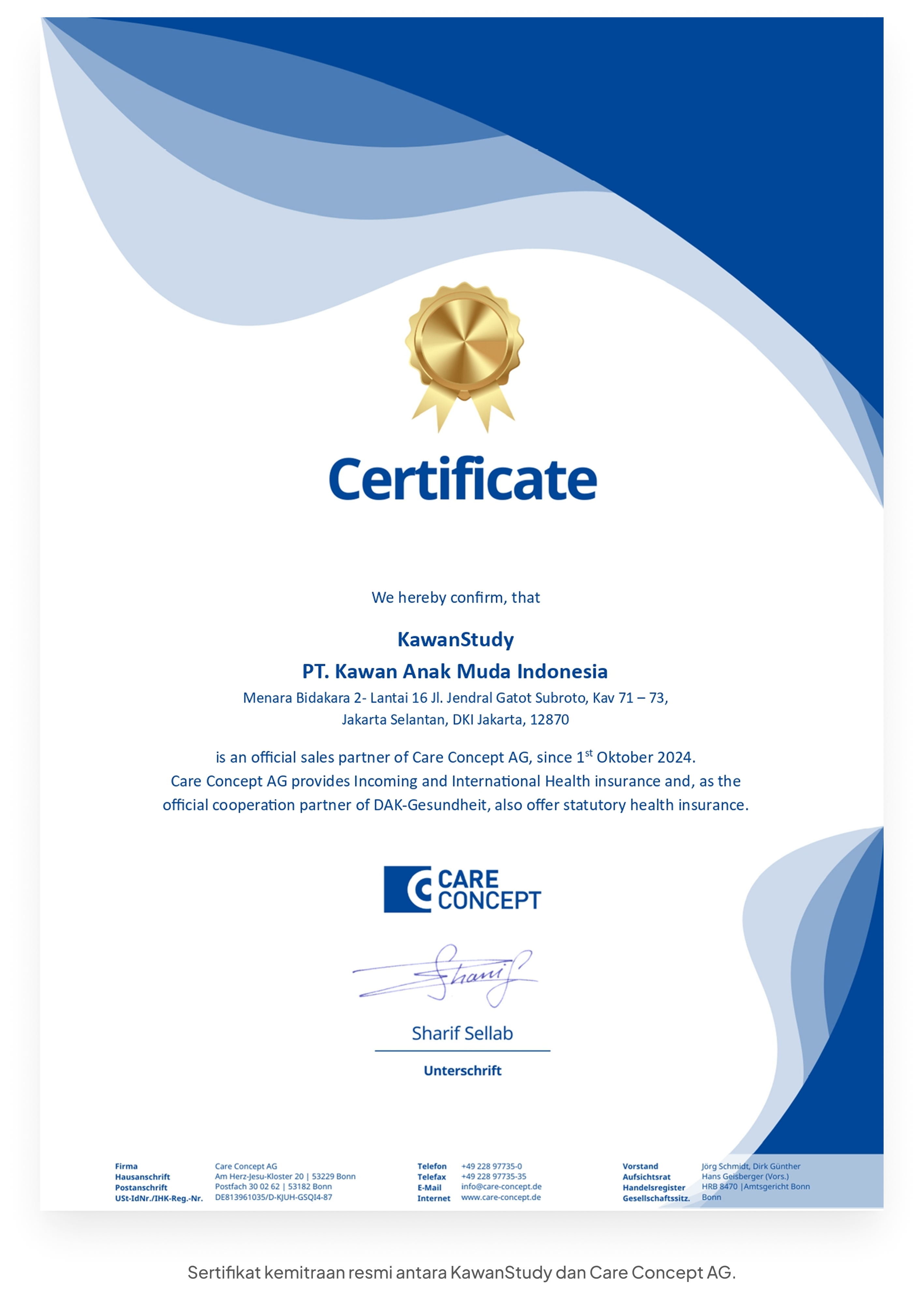 Certificate of Partnership